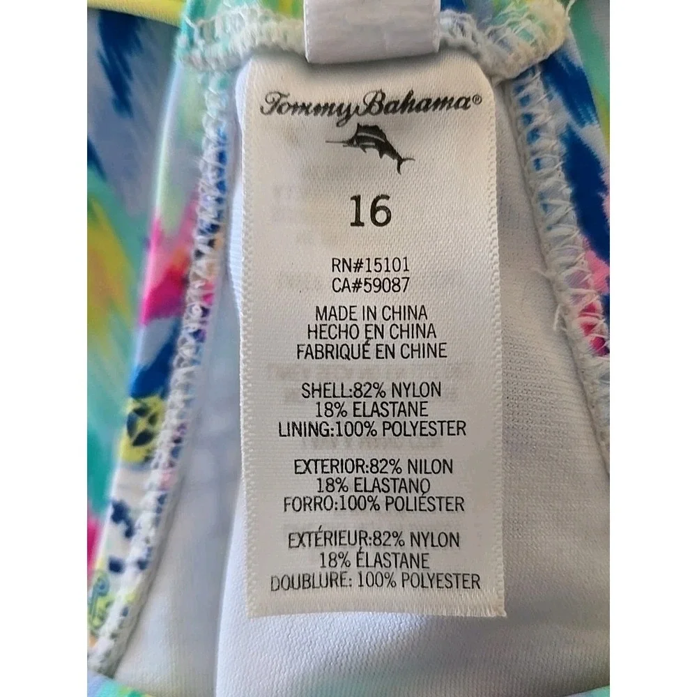 Tommy Bahama Girls Swim Top‎ Size 16 Summer Multicolor